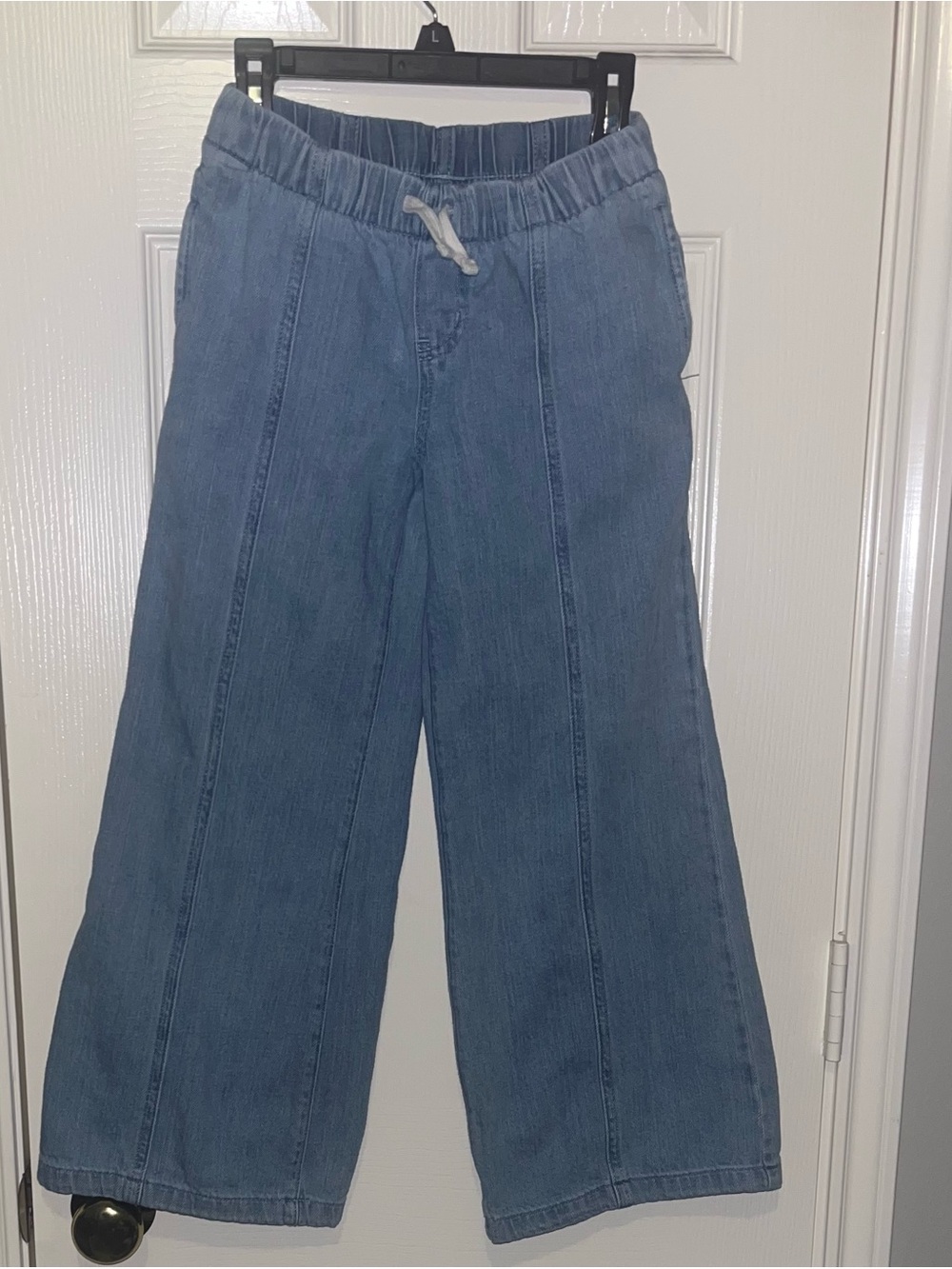 Cat & Jack Wide-Leg Pull-On Jeans in Light Blue